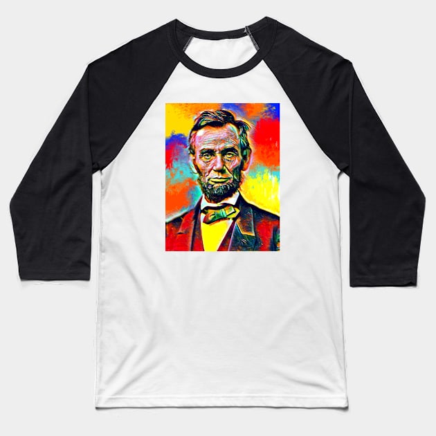 Abraham Lincoln Baseball T-Shirt by Sanzida Design